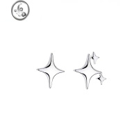 JiMi星星耳环小众设计感高级感耳圈复古耳扣耳钉女四芒星耳饰