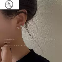 JiMis925银针不规则熔岩耳钉女夏小众特别设计感睡觉免摘百搭耳环耳饰