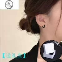 JiMis925银银独特爱心日常耳钉女夏季高级感轻奢潮耳环小众设计感耳饰