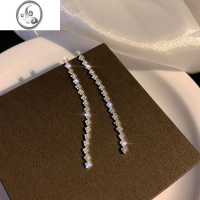 JiMi高级感长款流苏耳环气质轻奢耳坠2023年新款潮耳钉网红水钻耳饰女