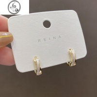 JiMi小巧交叉耳钉睡觉免摘夏季耳环女设计感个性简约冷淡风耳饰耳扣女