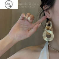 JiMi欧美时尚街拍耳环韩国简约百搭耳饰个性潮人夸张耳坠气质耳钉女长