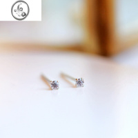 JiMi2对8折银银水钻皓石耳钉女2023新款洋气彩色耳骨钉养耳洞迷你耳饰