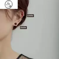 JiMi朱砂925银银针耳骨钉女2023年新款潮螺丝拧扣养耳洞耳钉耳环耳饰