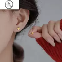 JiMi925银立体玫瑰耳钉女轻奢气质小众设计高级2023年新款潮耳环耳饰
