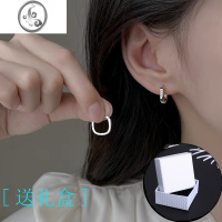 JiMi925银银耳扣女高级感素圈耳环2023新款小众设计轻奢耳钉耳饰