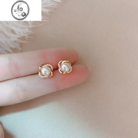 JiMi韩国气质珍珠耳钉女复古法式优雅高级感小众耳环小巧可通勤耳饰品