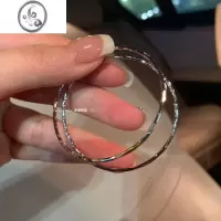 JiMi店主推荐!大圈圈耳饰网红2022脸大适合的耳环耳钉女高级感