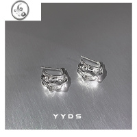 JiMiyyds 冷淡风金属褶皱耳环小众设计感高级耳钉女款个性耳饰ins简约