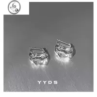 JiMiyyds 冷淡风金属褶皱耳环小众设计感高级耳钉女款个性耳饰ins简约