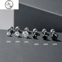 JiMi四爪锆石耳钉男痞帅ins小众气质高级感潮流个性耳环2023年新款