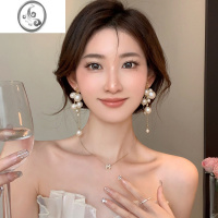 JiMi浪漫主义~度假风珍珠流苏耳环2023新款小众设计感高级耳钉耳饰女