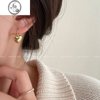 JiMi先流饰品精致金属爱心耳环2023年新款潮耳钩小众设计感冷性风耳饰