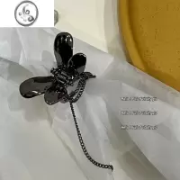 JiMi蝴蝶在你头发上跳舞诶~小众高级金属蝴蝶流苏发夹半扎甜酷小抓夹