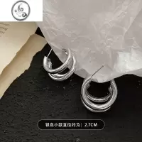 JiMi2023年新款C形圈圈耳环女ins小众设计气质耳钉高级感网红耳饰