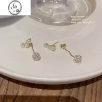 JiMi高级感轻奢耳钉小众设计两戴珍珠流苏耳环中国古风新中式旗袍耳饰