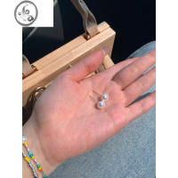 JiMifever同款复古珍珠耳环小众设计感高级耳钉女生无耳洞蚊香盘耳夹