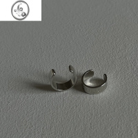 JiMi小众设计无耳洞耳环男生字母光面潮牌耳钉时尚个性耳夹气质耳饰