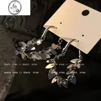 JiMi星河流转~银色流苏耳钉女小众设计感耳环个性夸张耳饰2023新款潮