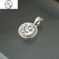 JiMi925银银复古笑脸吊坠T恤项链女夏季ins轻奢小众2023年新款时尚潮