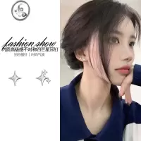 JiMi简约睡觉免摘耳钉女小众设计感高级2023年新款潮耳环时尚耳饰银银