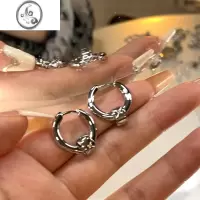 JiMi酷酷的!个性耳圈耳环小众设计感高级冷性风耳钉2022年新款潮耳饰
