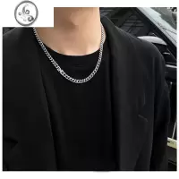 JiMi银银古巴项链男女潮轻奢小众简约情侣款ins风欧美嘻哈锁骨链高街