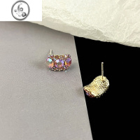 JiMi十里间[炫彩~有耳夹]甜美少女亮晶晶五彩银针耳钉无痛蚊香盘