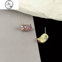 JiMi十里间[炫彩~有耳夹]甜美少女亮晶晶五彩银针耳钉无痛蚊香盘