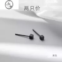 JiMi[]925银银方块耳钉女2023新款小众高级感养耳洞耳环夏