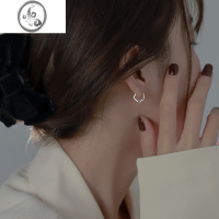 JiMi睡觉不用摘的耳钉女925银银网红气质韩国简约耳扣耳圈小几何耳环