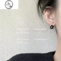 JiMichocho/韩国设计感花朵耳环甜美小巧简约百搭日常耳钉耳饰925银针