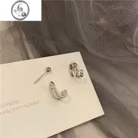 JiMi设计感后挂式耳钉简约女冷淡风甜酷短发耳饰日韩个性耳环S925银针