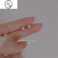 JiMi气质小众设计感三角形珍珠耳钉女简约精致高级感耳饰2023年新款潮