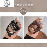 JiMi皮筋女扎头简约高马尾发绳高弹力耐用扎发橡皮筋2023新款发圈头饰