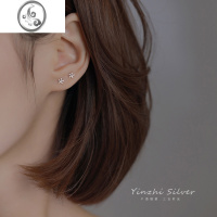 JiMiS925银耳钉女小巧高级感耳环2023年新款潮耳饰养耳洞睡觉不用摘