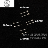 JiMi[睡觉不用摘]s999银银养耳洞防堵耳钉迷你防过敏豆豆耳棒男女款