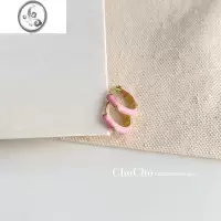 JiMichocho/彩色滴釉耳扣韩国小众设计感耳环少女气质高级感耳钉耳饰