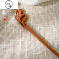 JiMi新中式桃木发簪女古风发饰木质簪子简约现代盘发发钗旗袍配饰钗子