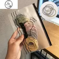 JiMi韩版简约细款头装基础皮筋百搭不伤发弹力儿童发绳橡皮筋1