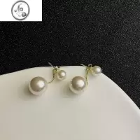 JiMi气质优雅高级感珍珠耳钉前后式两戴耳环简约百搭耳环轻奢长款耳饰