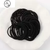 JiMi简约细发圈高弹力耐用头绳扎头发橡皮筋女扎头黑色发绳小皮套