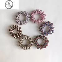 JiMi简约编织高弹力电话线发圈头饰时尚皮筋女扎头发绳耐用不伤发头绳