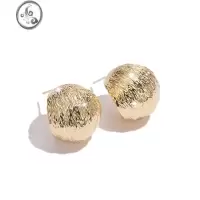 JiMi法式耳饰女耳钉银金色耳环2023新款小众设计感轻奢高级感耳坠