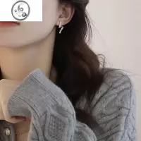 JiMi迷度s925银针气质百搭耳钉小众设计感耳环耳饰蚊香盘耳夹高级大气
