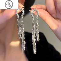 JiMi长款气质流苏耳环女小众设计高级感轻奢耳饰2023年新款潮耳钉时尚