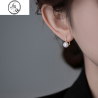 JiMi银银珍珠耳环女轻奢复古气质法式高级感耳钉耳饰耳坠耳挂耳钩