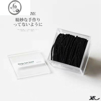 JiMi发量少头绳黑色发圈高弹力耐用皮套女生扎头发皮筋新款简约发绳夏