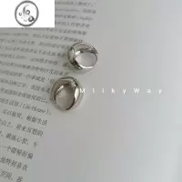 JiMi有迹MilkyWay简约耳扣素圈耳钉耳环韩国s925银针通勤个性百搭耳饰