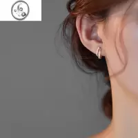 JiMi迷度S925银针贝壳双层耳钉女日韩气质耳环法式小众轻奢耳饰高级感